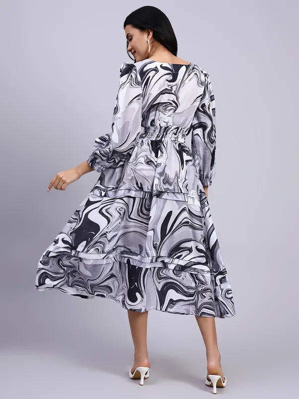 Ira_Monochrome_Marble_Tiered_Midi_Dress