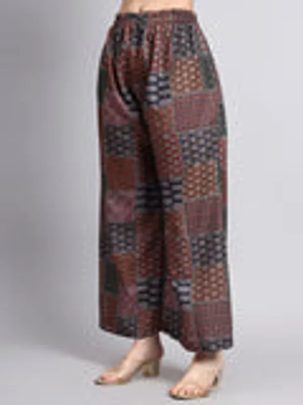 Ranaa_Brown_Ajrakh_Print_One_Shoulder_Set