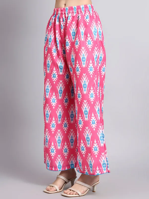 Aafreen_Fuchsia_Ikat_One_Shoulder_Coord_Set
