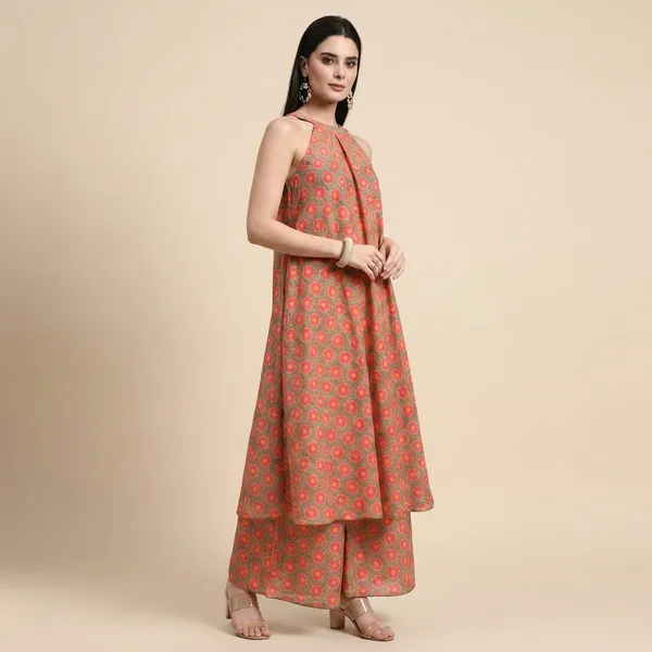 Ziyana_Orange_Halter_Co_Ord_Set