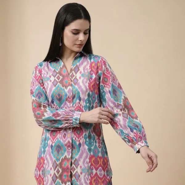 Iraa_Multicolour_Ikat_Farshi_Kurta_Set