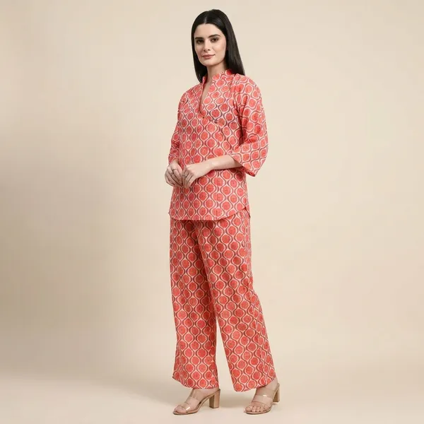 Inaya_Orange_Retro_Floral_Co_Ord_Set