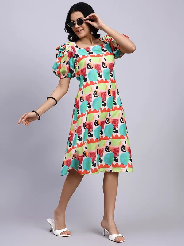 Rhea_Pop_Art_Puff_Sleeve_Midi_Dress