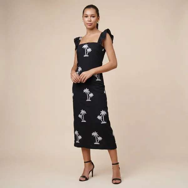 Palm_Noir_Ruffle_Dress