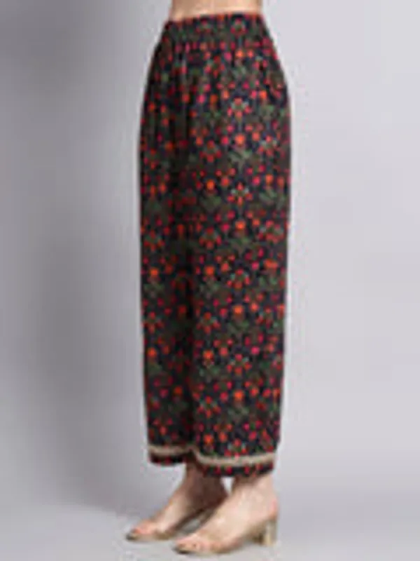 Mahveen_Black_Mughal_Print_Anarkali_Set