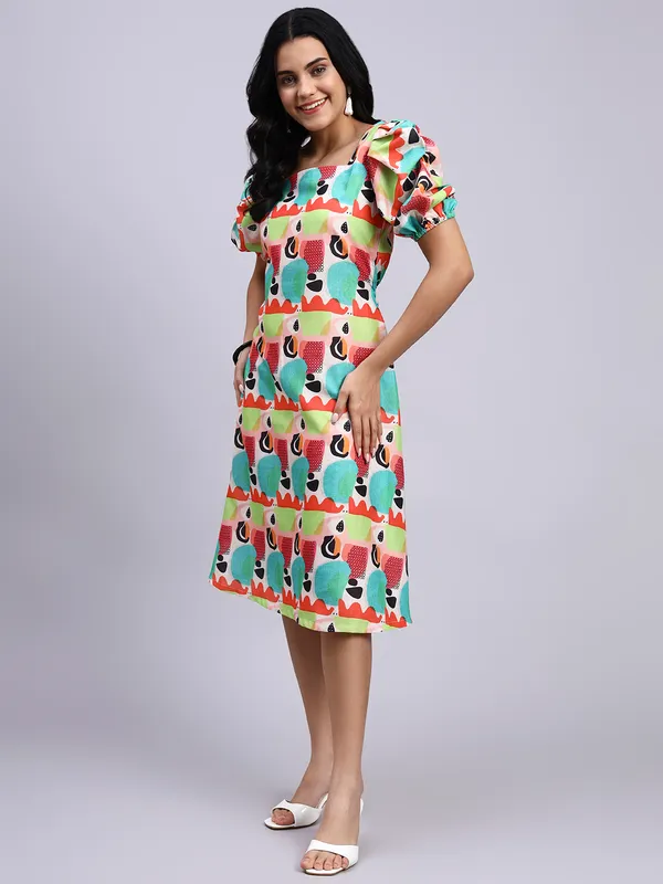 Rhea_Pop_Art_Puff_Sleeve_Midi_Dress