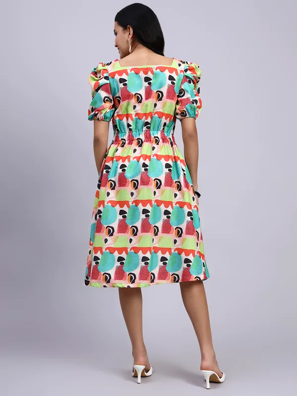 Rhea_Pop_Art_Puff_Sleeve_Midi_Dress