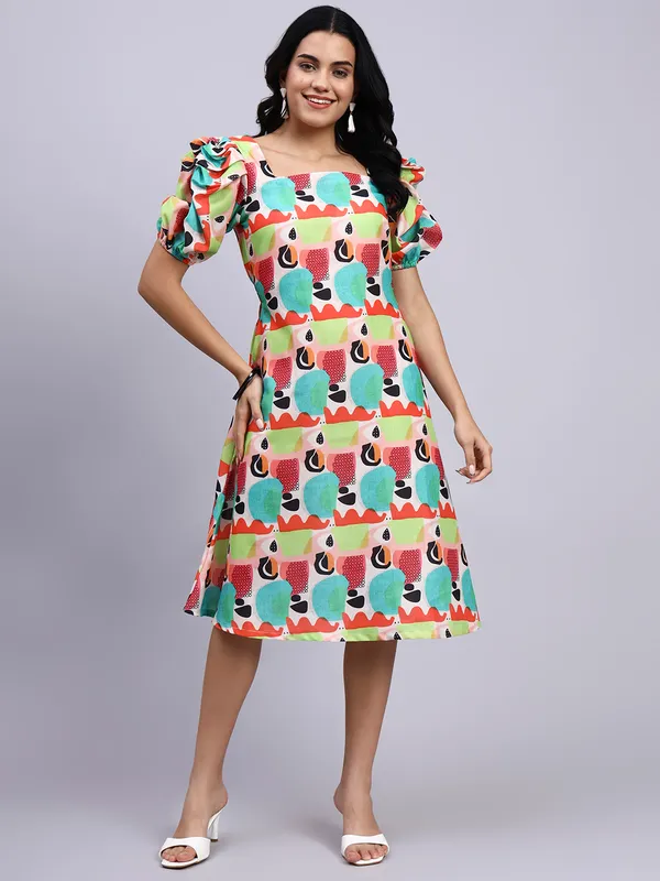 Rhea_Pop_Art_Puff_Sleeve_Midi_Dress