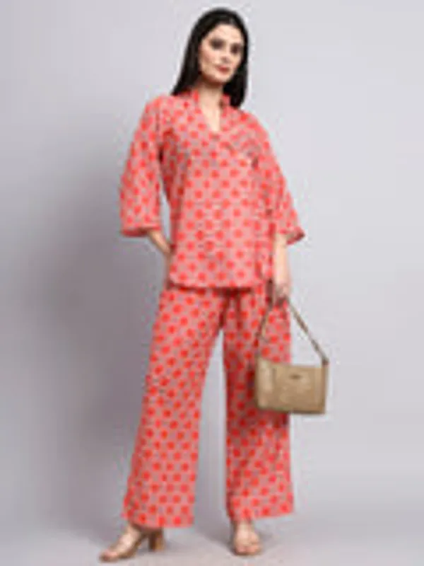 Inaya_Orange_Retro_Floral_Co_Ord_Set