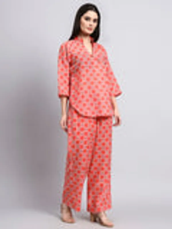 Inaya_Orange_Retro_Floral_Co_Ord_Set