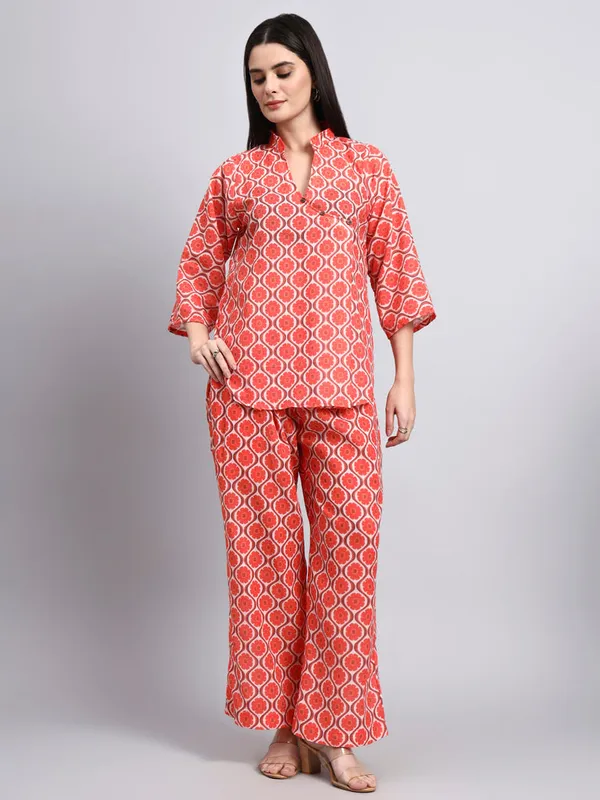 Inaya_Orange_Retro_Floral_Co_Ord_Set