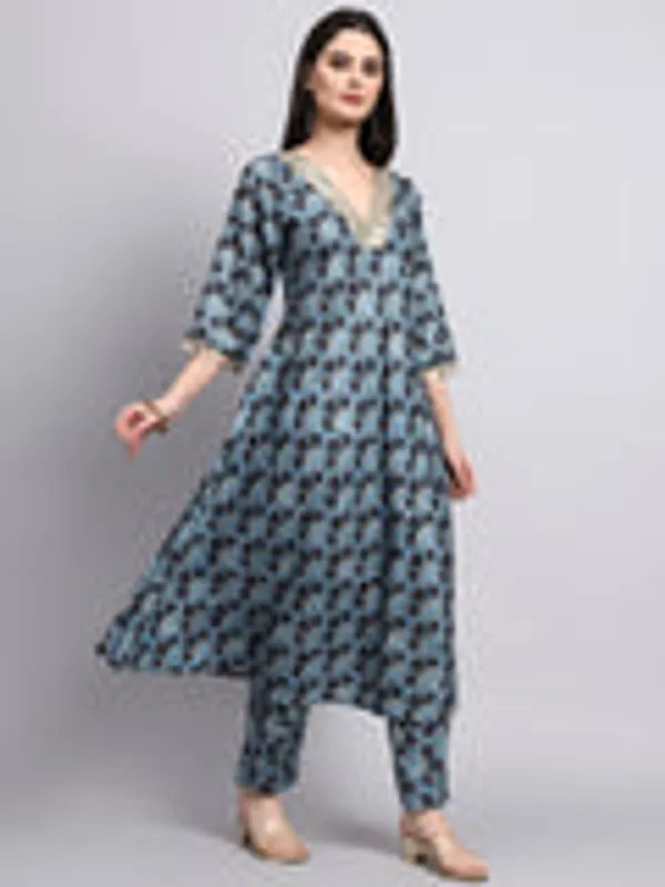 Blue_Floral_Printed_Anarkali_Kurta_Set