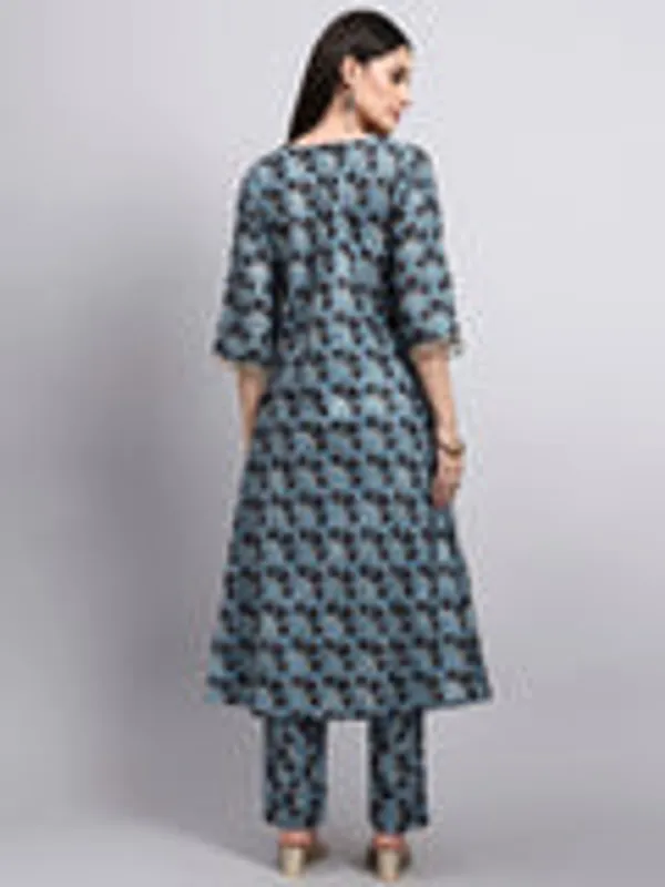 Blue_Floral_Printed_Anarkali_Kurta_Set