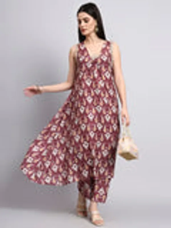 Aamira_Red_Ikat_Sleeveless_Co_Ord_Set