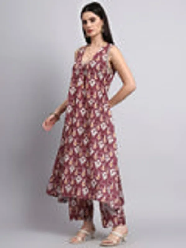 Aamira_Red_Ikat_Sleeveless_Co_Ord_Set