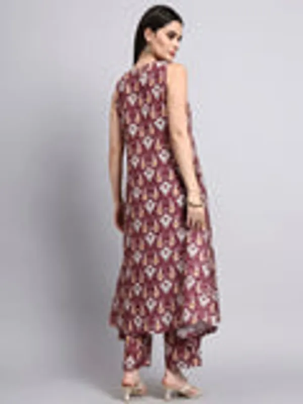 Aamira_Red_Ikat_Sleeveless_Co_Ord_Set