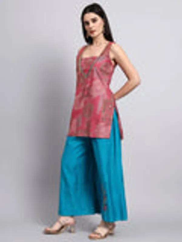 Mehrunisa_Pink_And_Sleeveless_Kurta_Set