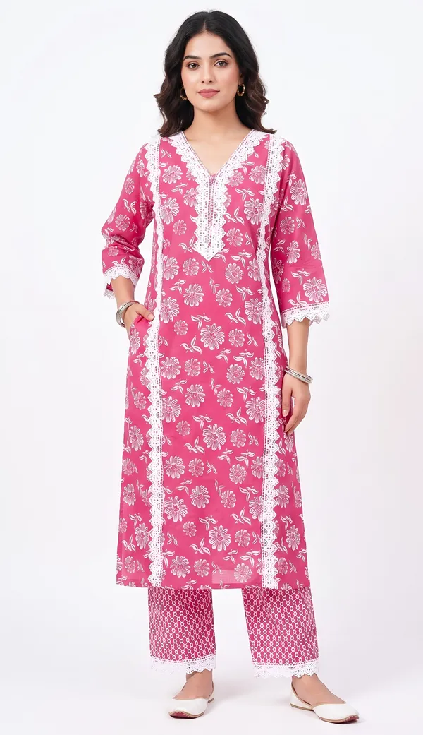 Pink_Cotton_Floral_Embroidered_Straight_Kurta_Set_For_Women