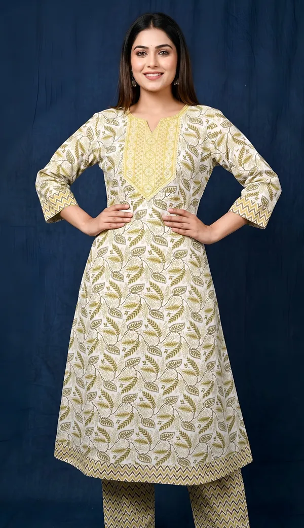 Beige_Cotton_Printed_Anarkali_Kurta_Palazzo_Set_For_Women