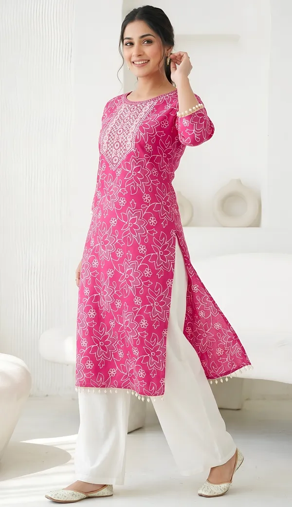 Pink_Vatican_Silk_Blend_Floral_Print_Embroidered_Kurta_Set_For_Women