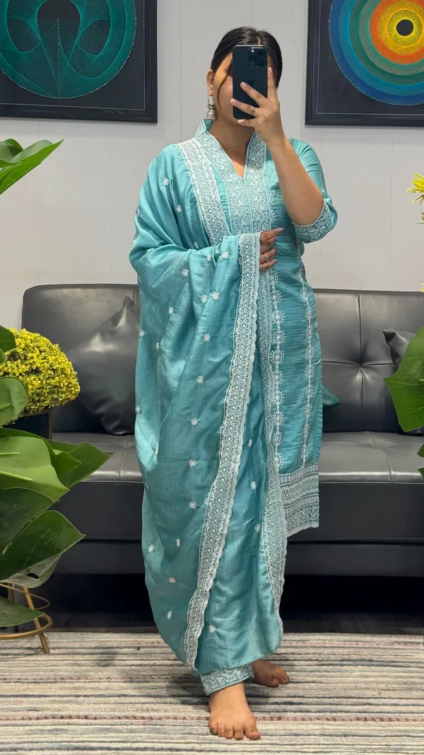 Sky_Blue_Vichitra_Premium_Suit_Set_With_Dupatta_For_Women