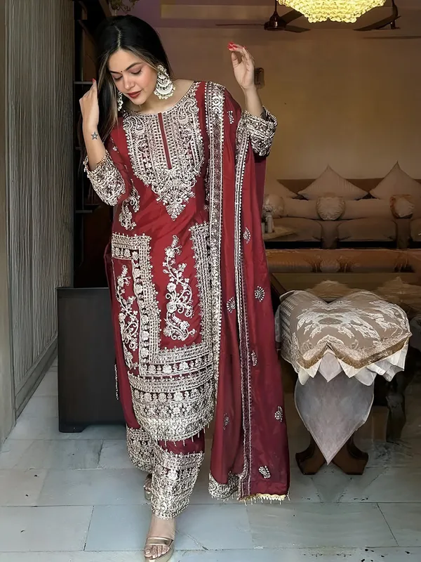 Maroon_Jalpari_Premium_Suit_With_Dupatta_For_Women