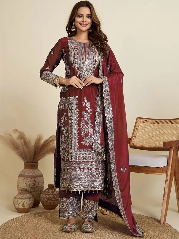 Maroon_Jalpari_Premium_Suit_With_Dupatta_For_Women