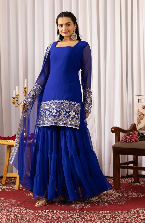 Royal_Blue_Georgette_Premium_Suit_Set_For_Women