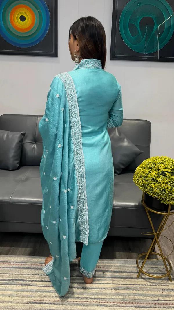 Sky_Blue_Vichitra_Premium_Suit_Set_With_Dupatta_For_Women