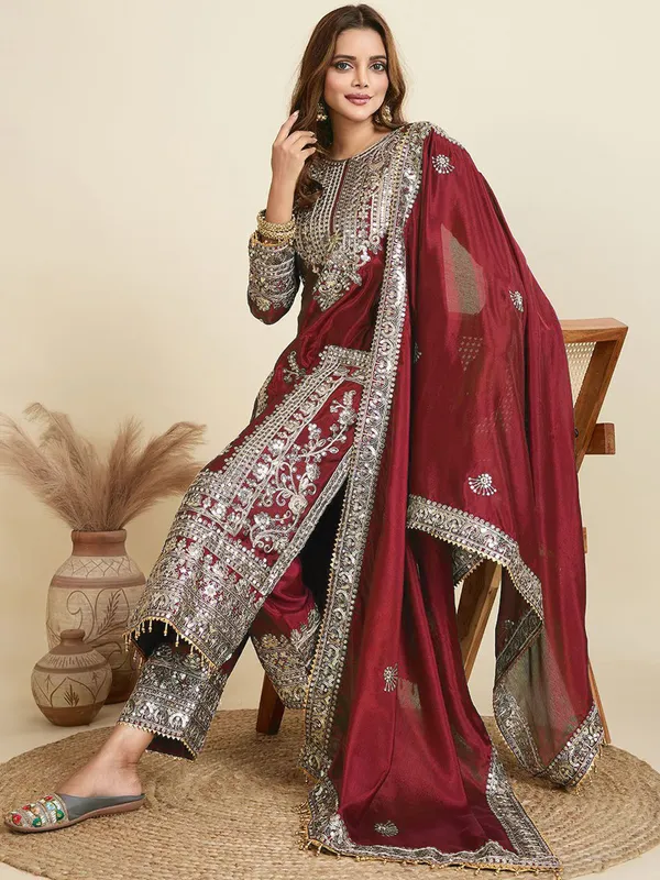 Maroon_Jalpari_Premium_Suit_With_Dupatta_For_Women