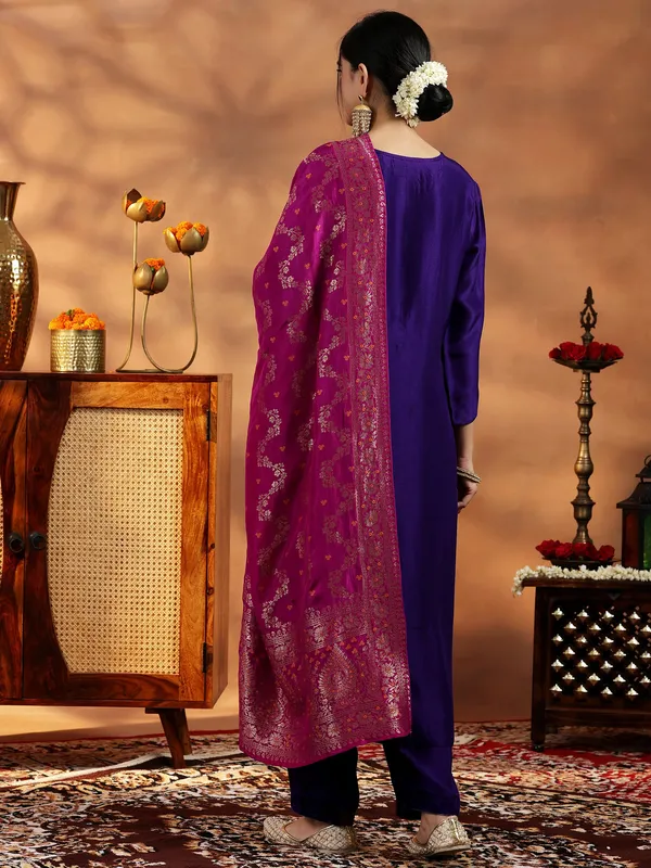 Purple_Art_Silk_Premium_Suit_Set_For_Women