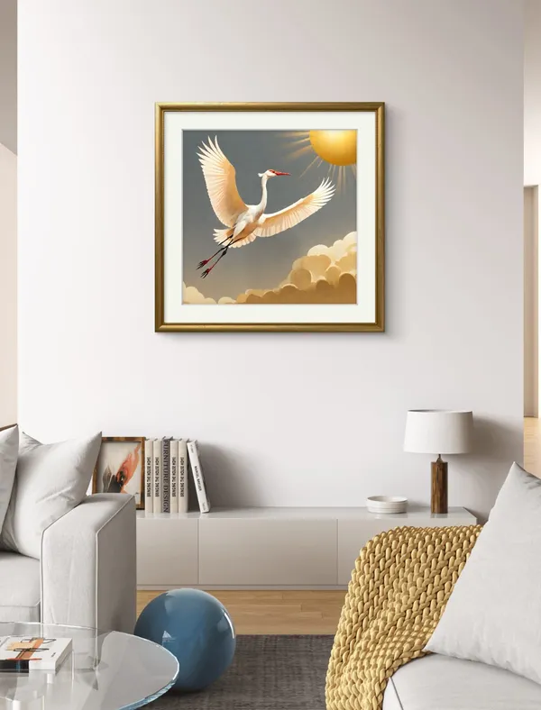 Reaching_For_The_Sun_Canvas_Print_Metal_Gold_Frame