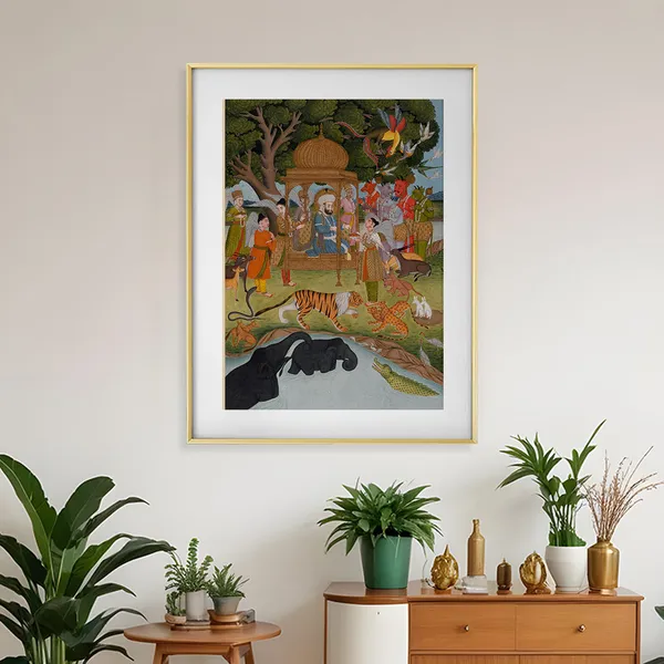 Solomon'S_Enthronement_Art_Print_White_Frame