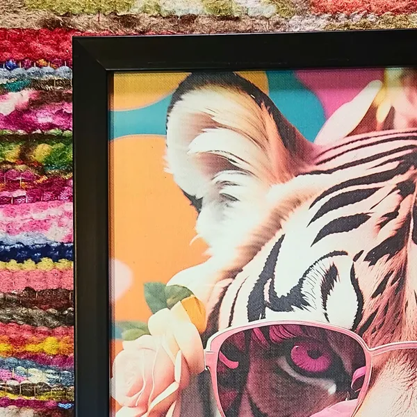 Tiger_Swag_Art_Print_Black_Frame_14.5X11.5_Inches