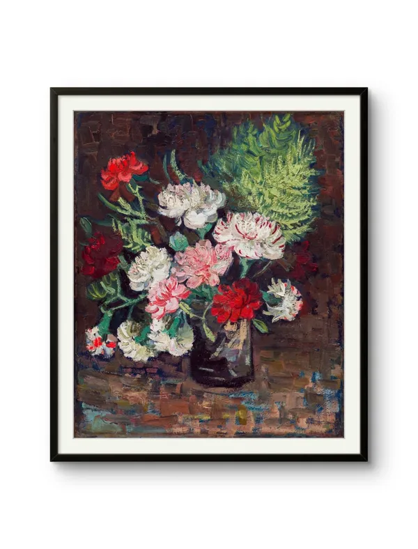 Van_Gogh_Vase_With_Carnations_Canvas_Print_Gold_Metal_Frame
