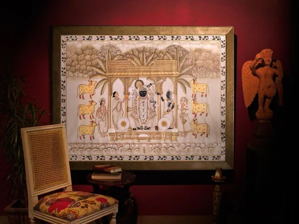 Cotton_Hand_Painted_Pichwai_Shrinathji_Lotus_Unframed_Painting