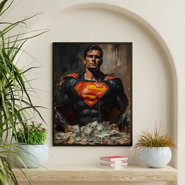 Superhero_Art_Print_Black_Frame