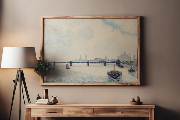 Charing_Cross_Bridge_Camille_Pissarro_Art_Print_Wooden_Frame