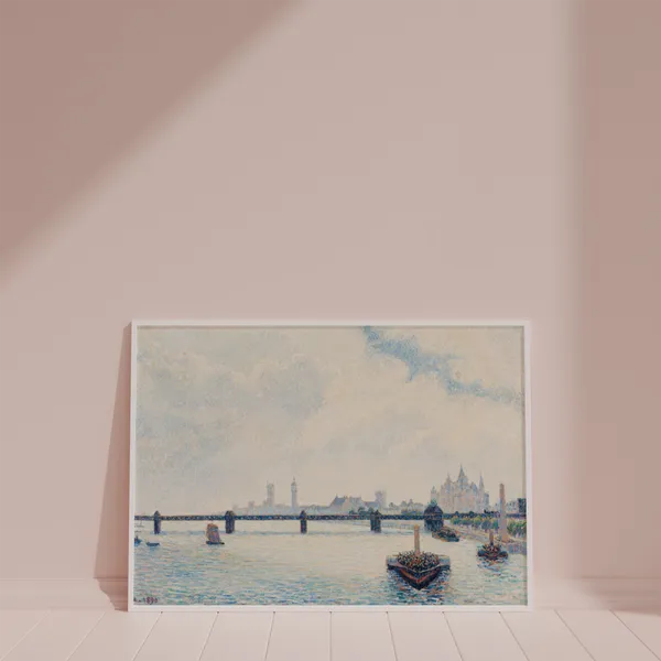 Charing_Cross_Bridge_Camille_Pissarro_Canvas_Print_Wooden_Frame