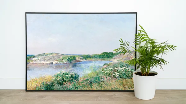 The_Little_Pond_Appledore_Impressionist_Art_Print_Wooden_Frame