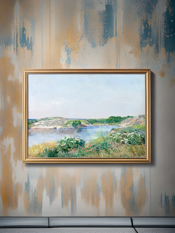 The_Little_Pond_Appledore_Art_Print_Metal_Gold_Frame