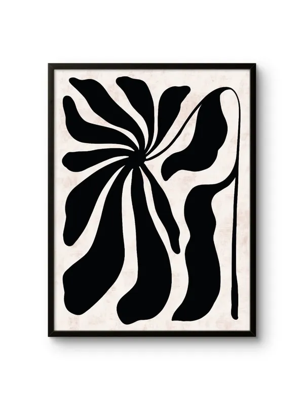 Fiber_Abstract_Botanical_Leaves_Art_Print_Frame_White