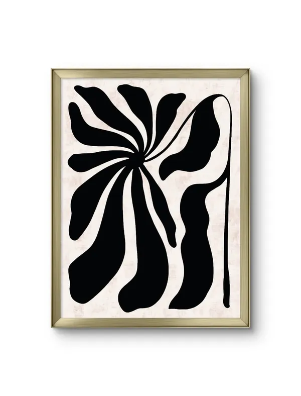 Fiber_Abstract_Botanical_Leaves_Art_Print_Frame_White