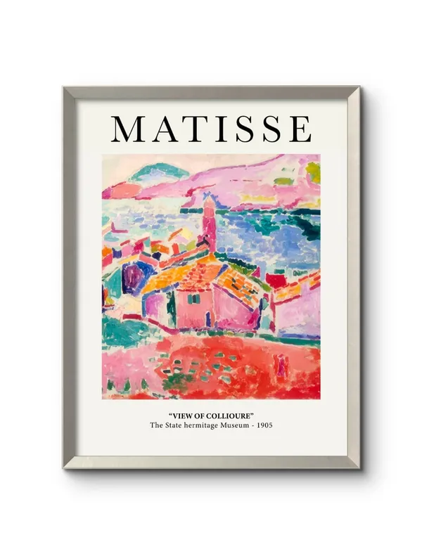 View_Of_Collioure_Henri_Matisse_Art_Print_Silver_Metal_Frame