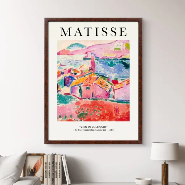 View_Of_Collioure_Henri_Matisse_Canvas_Print_Black_Frame