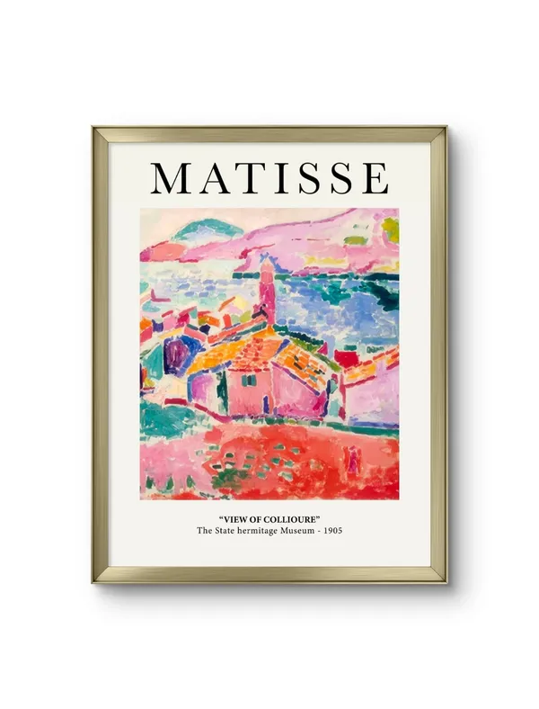 View_Of_Collioure_Henri_Matisse_Canvas_Print_White_Frame