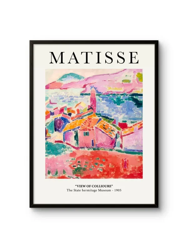 View_Of_Collioure_Henri_Matisse_Canvas_Print_White_Frame