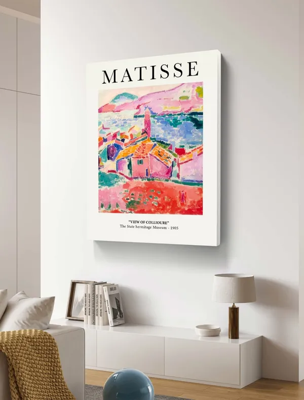 View_Of_Collioure_Henri_Matisse_Canvas_Print_White_Frame