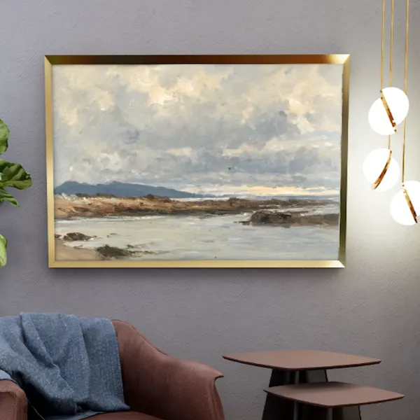 Soothing_Beach_Scene_Canvas_Print_Wooden_Frame