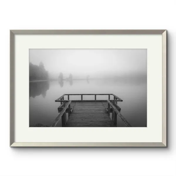 Fiber_Landscape_Bridge_On_A_Lake_Canvas_Print_Gold_Metal